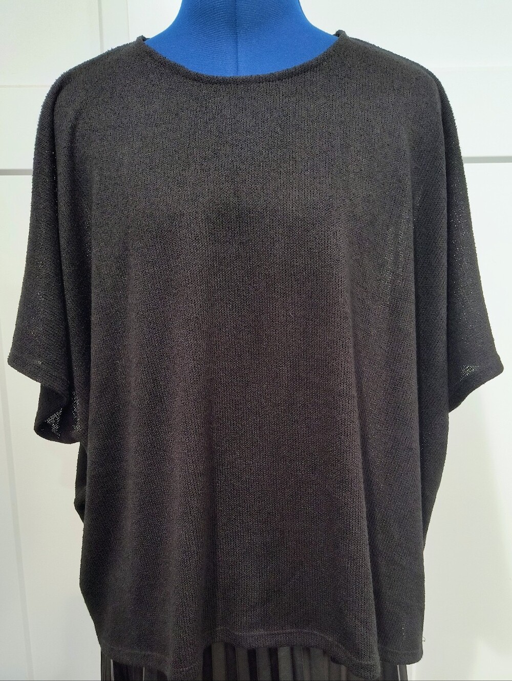 Zara Black Short-Sleeve Knit Tee